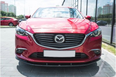 Накладка сплиттер на передний бампер на Mazda 6 GJ рестайл